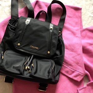 New Calvin Klein black and gold backpack